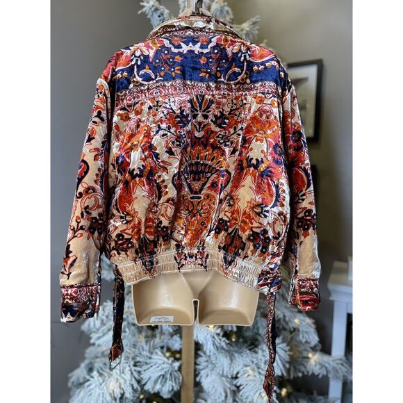 Free People Bailey Velvet Moto Jacket $398 - Picture 7 of 8